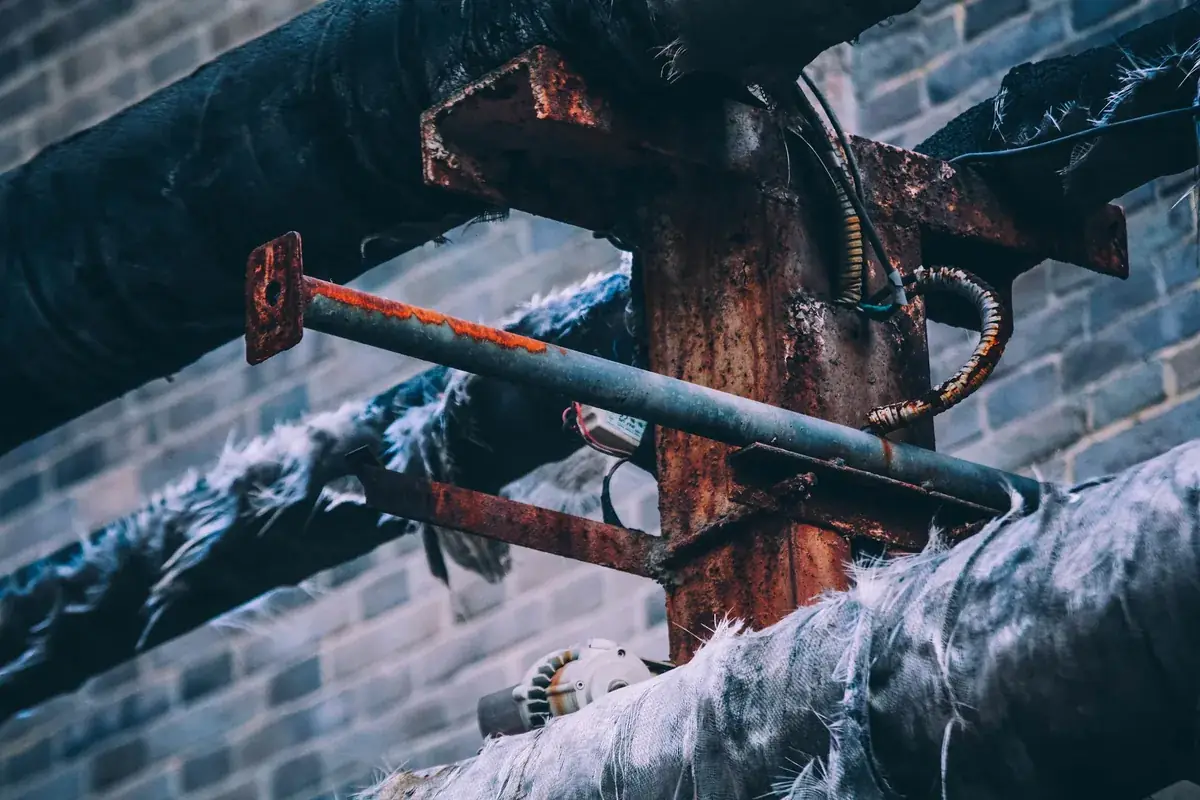 Master plumber installing frozen pipe repair equipment in a Florida home