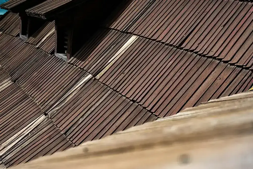 Roofer installing architectural shingles on a Florida home