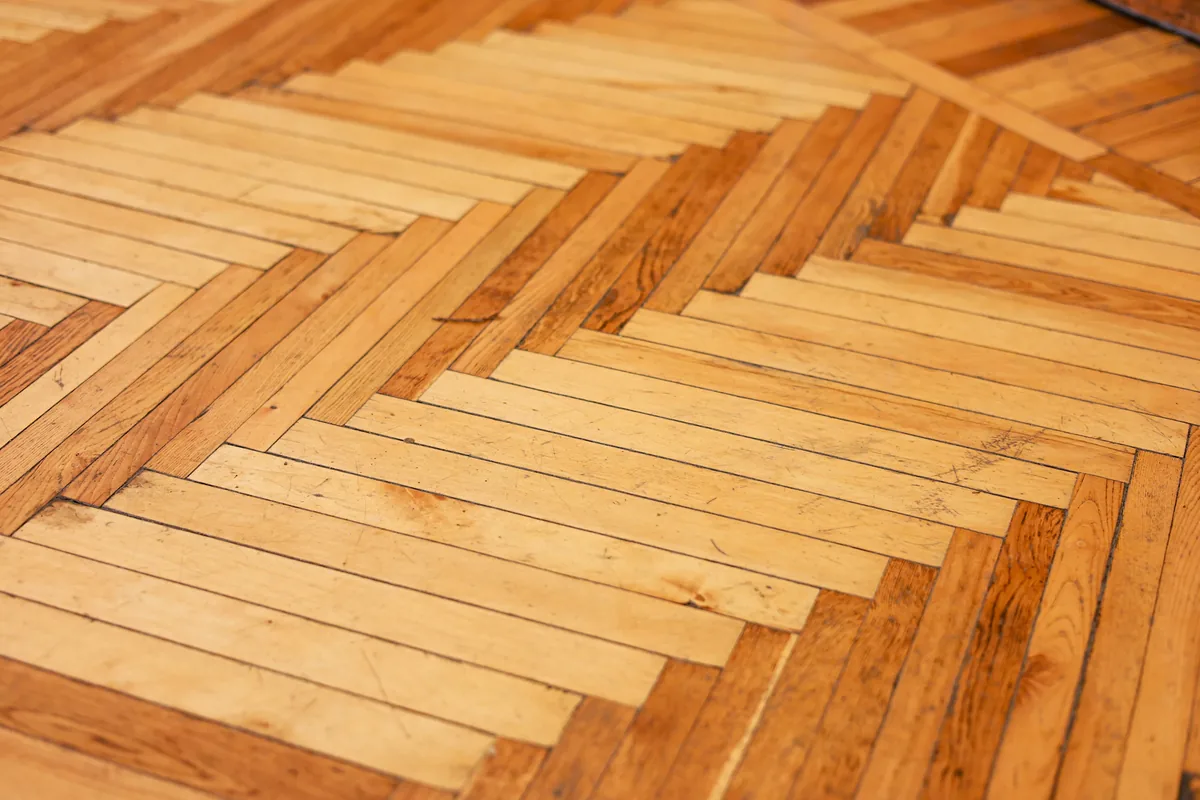 IWD Miami estimator performing on-site assessment for hardwood floor refinishing project